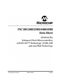 DataSheet PIC18F2580 pdf